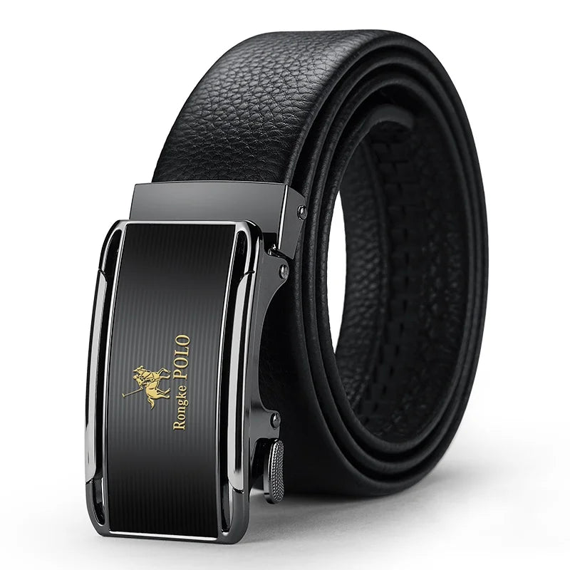 Men's Genuine Leather Belt | Metal Buckle | Adjustable 110–130cm | Multiple Colours NZ