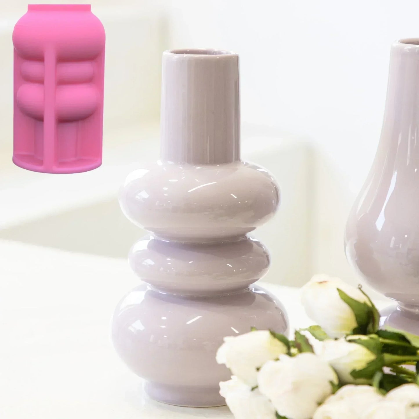 Food Grade Silicone Heart Vase Mold | Resin Concrete Candle Casting | Multiple Sizes NZ