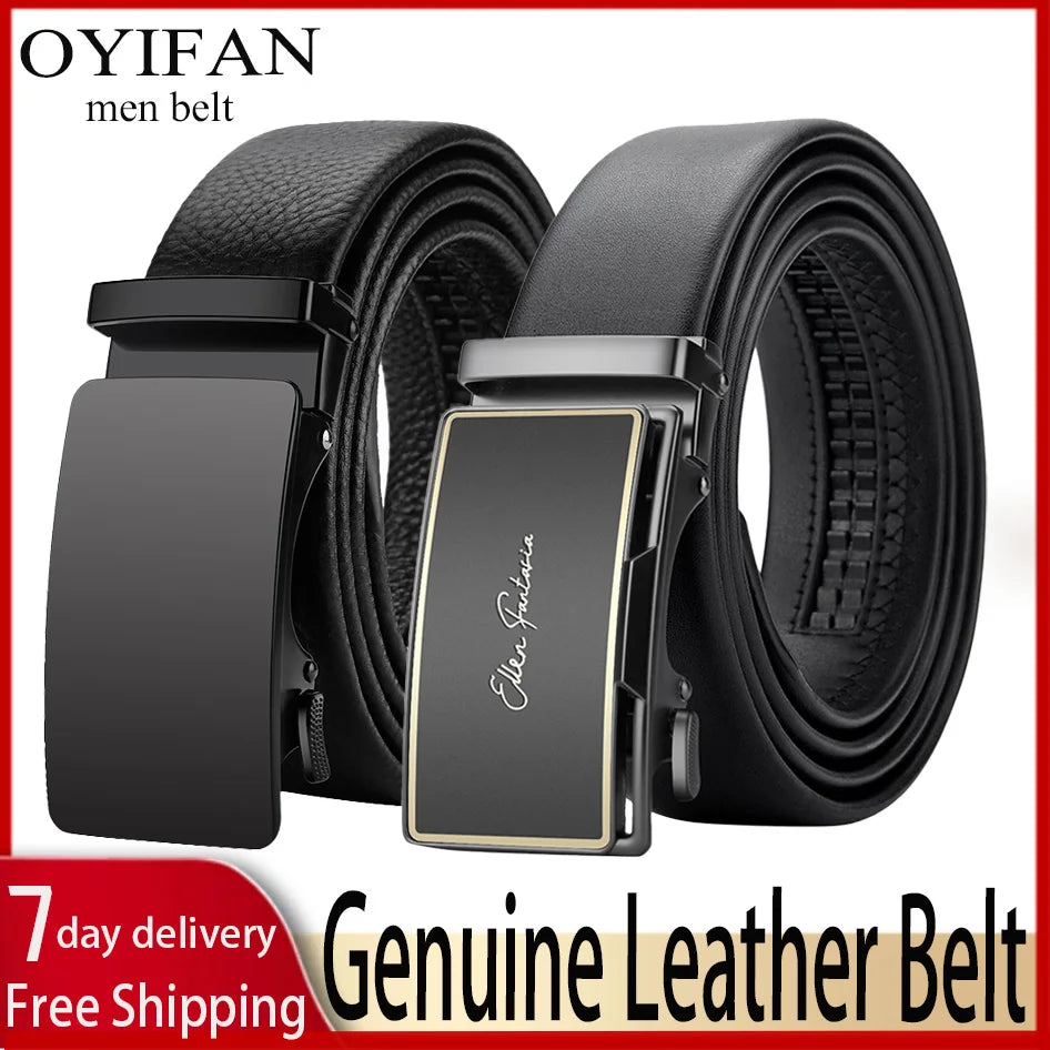 Men's Genuine Leather Belt | Metal Buckle | Adjustable 110–130cm | Multiple Colours NZ