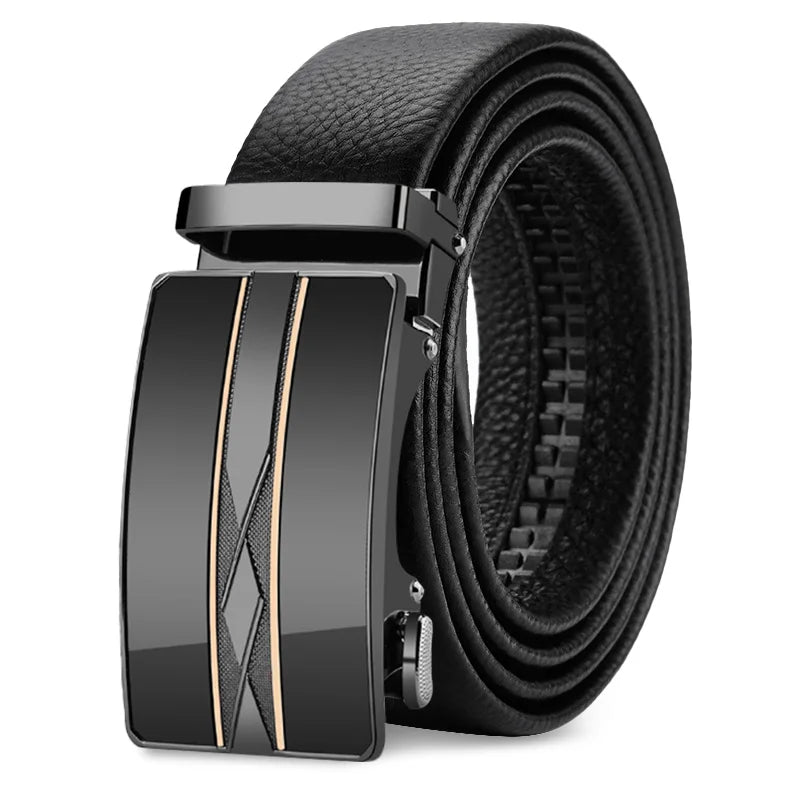 Men's Genuine Leather Belt | Metal Buckle | Adjustable 110–130cm | Multiple Colours NZ