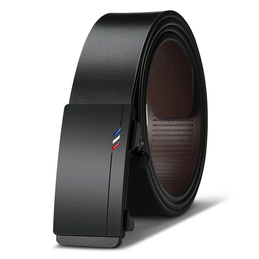 Men's Automatic Buckle Leather Belt | Cowskin | Plus Size 105–160cm | Multiple Colours NZ
