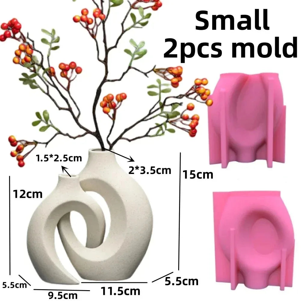 Food Grade Silicone Heart Vase Mold | Resin Concrete Candle Casting | Multiple Sizes NZ