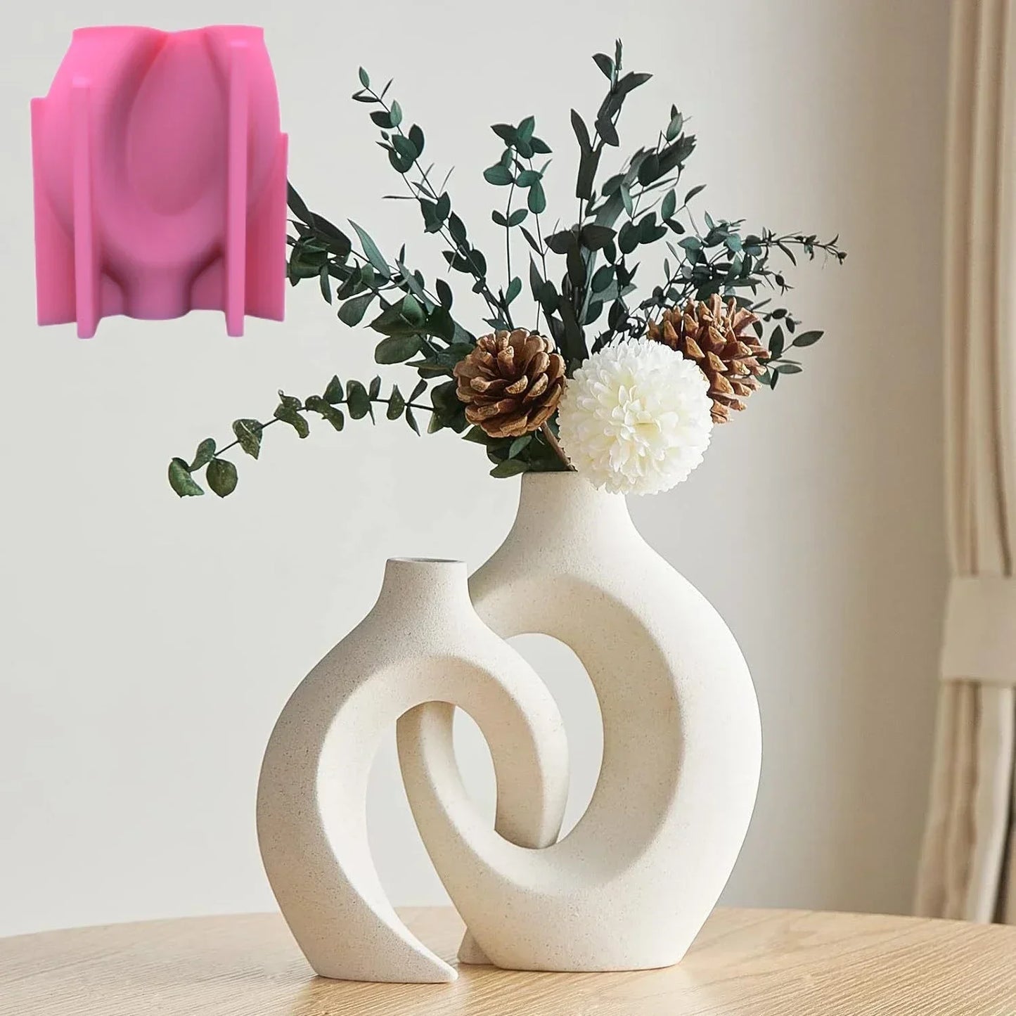 Food Grade Silicone Heart Vase Mold | Resin Concrete Candle Casting | Multiple Sizes NZ