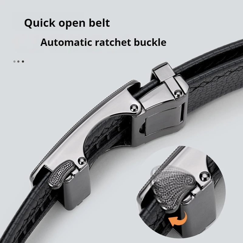 Men's Genuine Leather Belt | Metal Buckle | Adjustable 110–130cm | Multiple Colours NZ