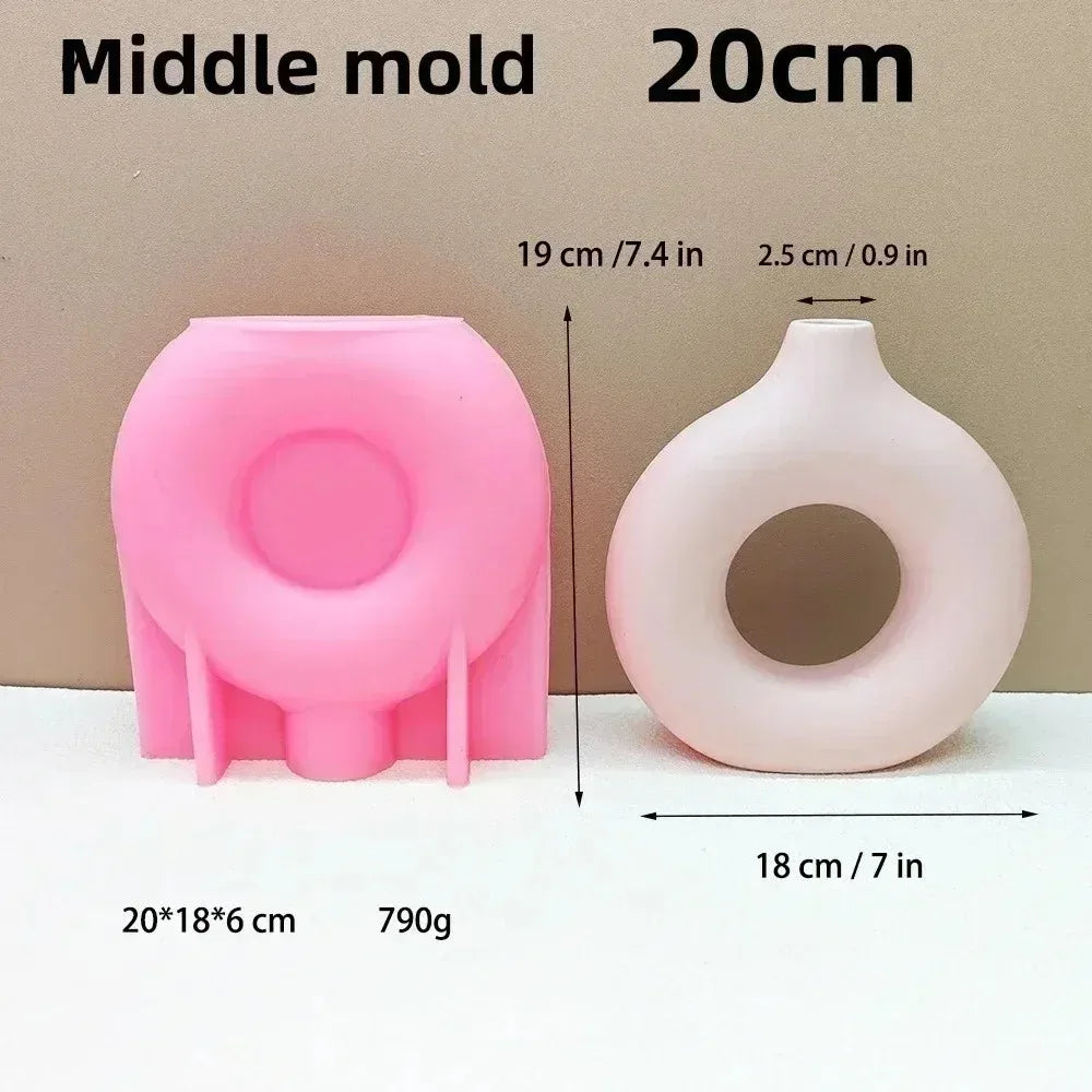 Food Grade Silicone Heart Vase Mold | Resin Concrete Candle Casting | Multiple Sizes NZ