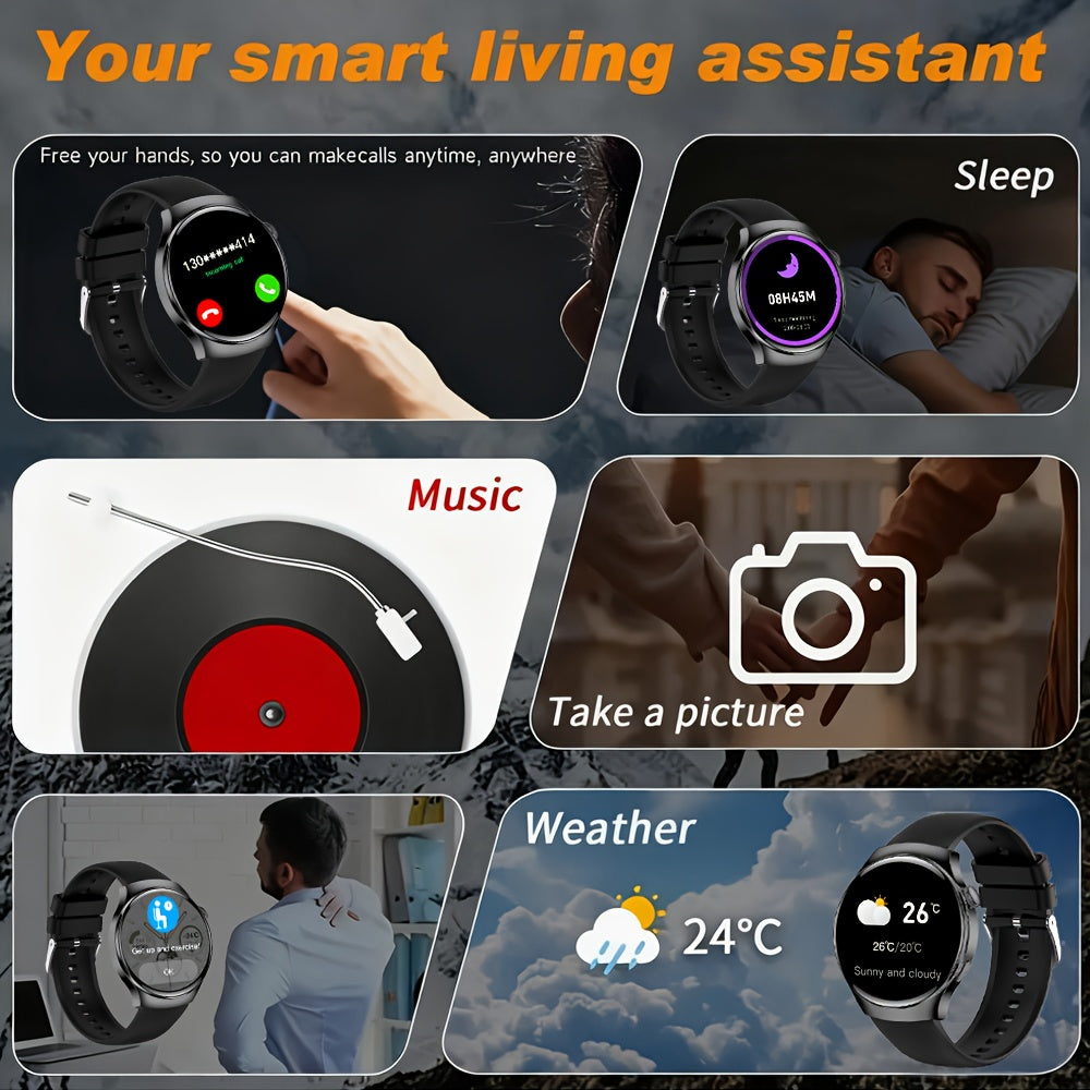 Smart Fitness Watch | Wireless Calling & Activity Tracking | Black & Gold NZ