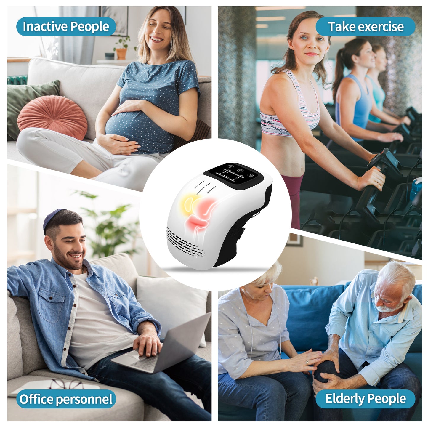 Electric Knee Massager with Heat & Infrared – Rechargeable Pain Relief Device
