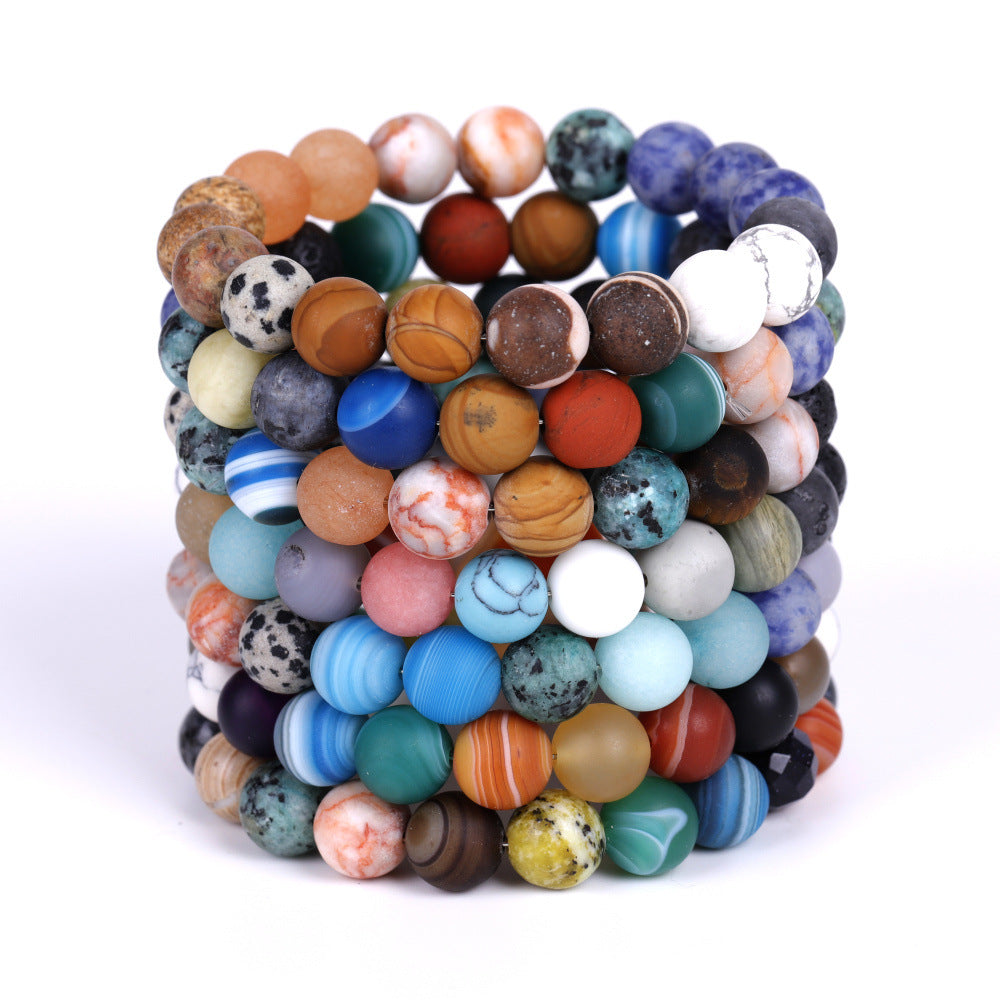 7 Chakra Lava Rock Bracelet – Natural Stone Mala Bead | Men & Women