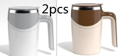 Magnetic Self-Stirring Cup | Rechargeable Electric Coffee & Tea Mug | White & Coffee NZ