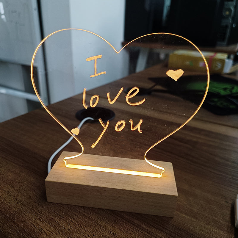 LED Message Board Night Light – USB Creative Note Lamp with Pen | Gift & Room Décor