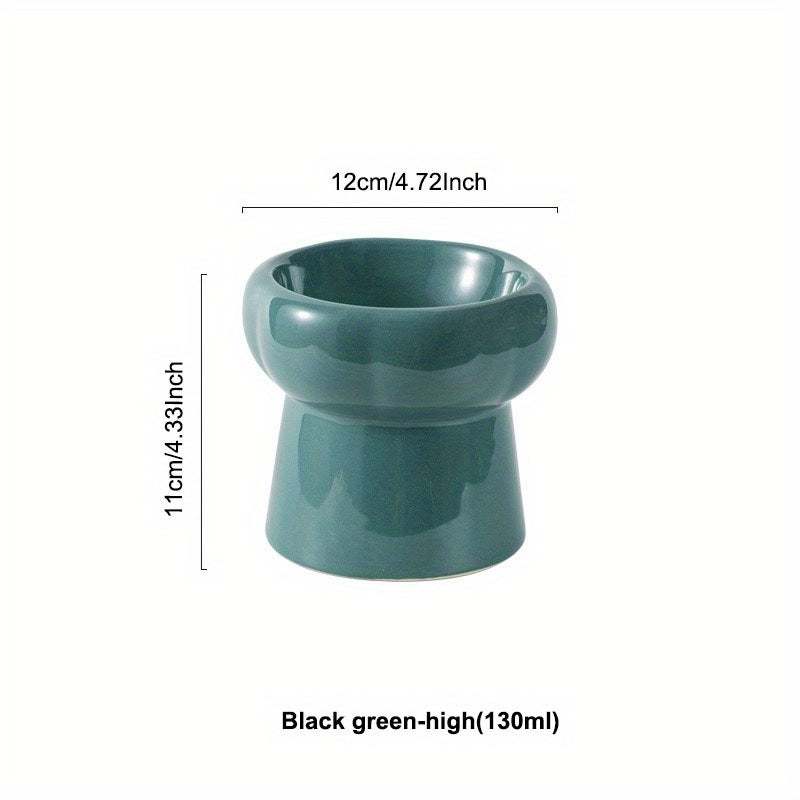 Elevated Ceramic Pet Bowls Set - Raised Dog & Cat Food & Water Bowls for Healthy Feeding