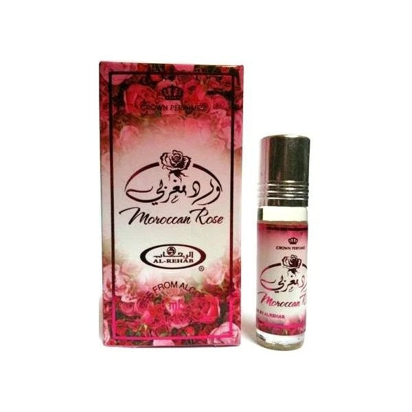 Al Rehab Moroccan Rose Perfume Oil 6ml - Alcohol-Free Unisex Fragrance
