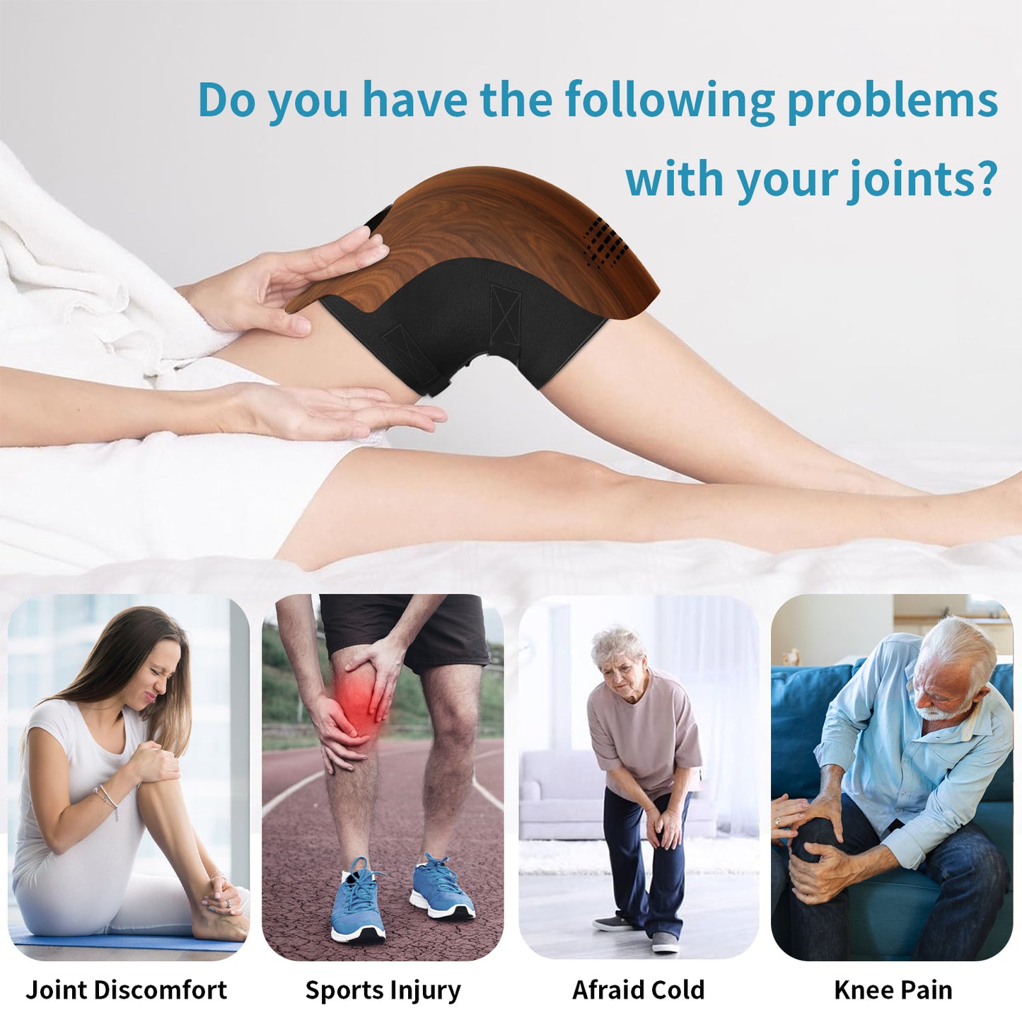 Electric Knee Massager with Heat & Infrared – Rechargeable Pain Relief Device
