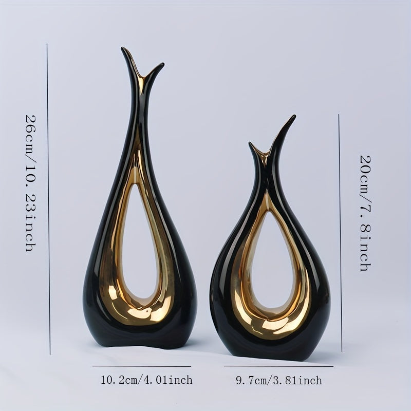 Ceramic Horn Vase Set | Contemporary Sculptural Flower Vases | Home Decor NZ