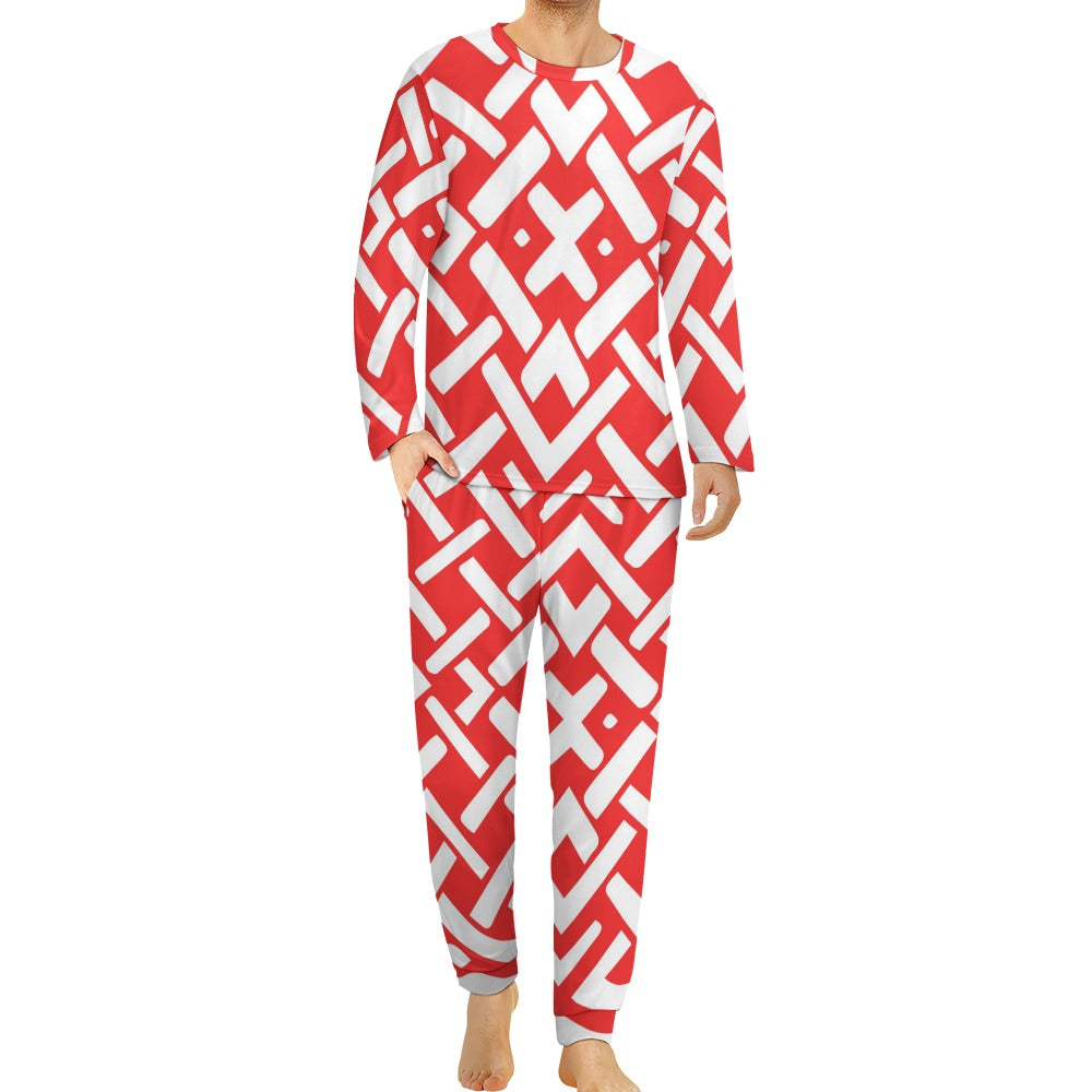 Men's Long Sleeve Pajama Set — FireBrick