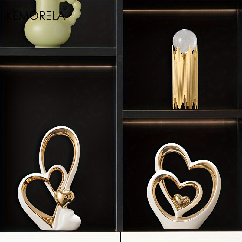 Ceramic Love Heart Statue | Elegant Home Decor Ornament | Romantic Gift NZ