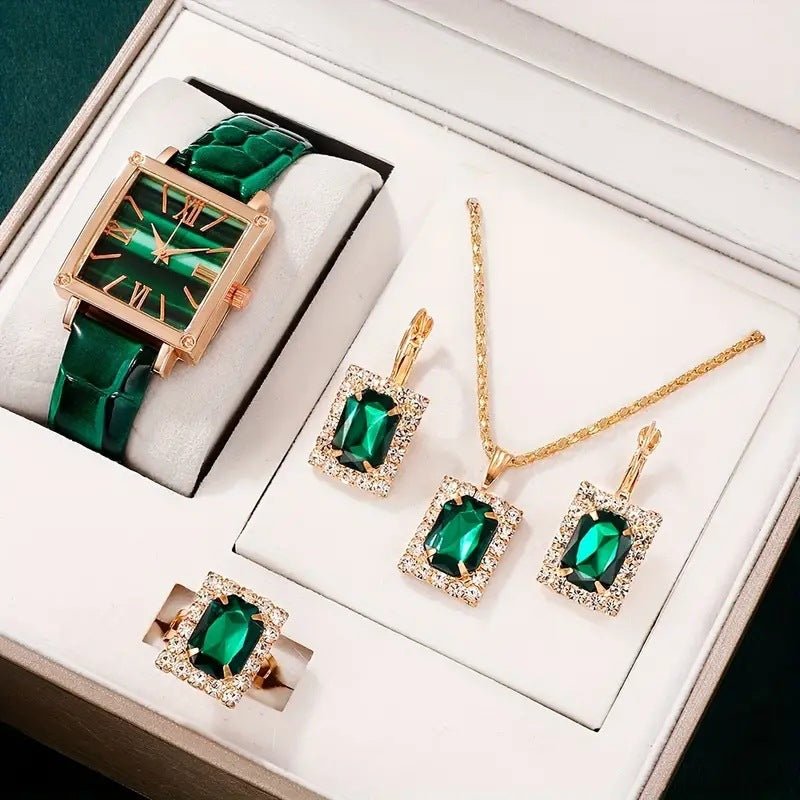 Diva-Shine Diamond Quartz Watch Set