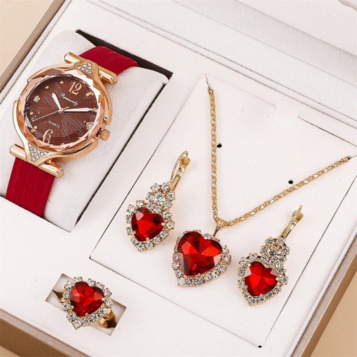 Diva-Shine Diamond Quartz Watch Set