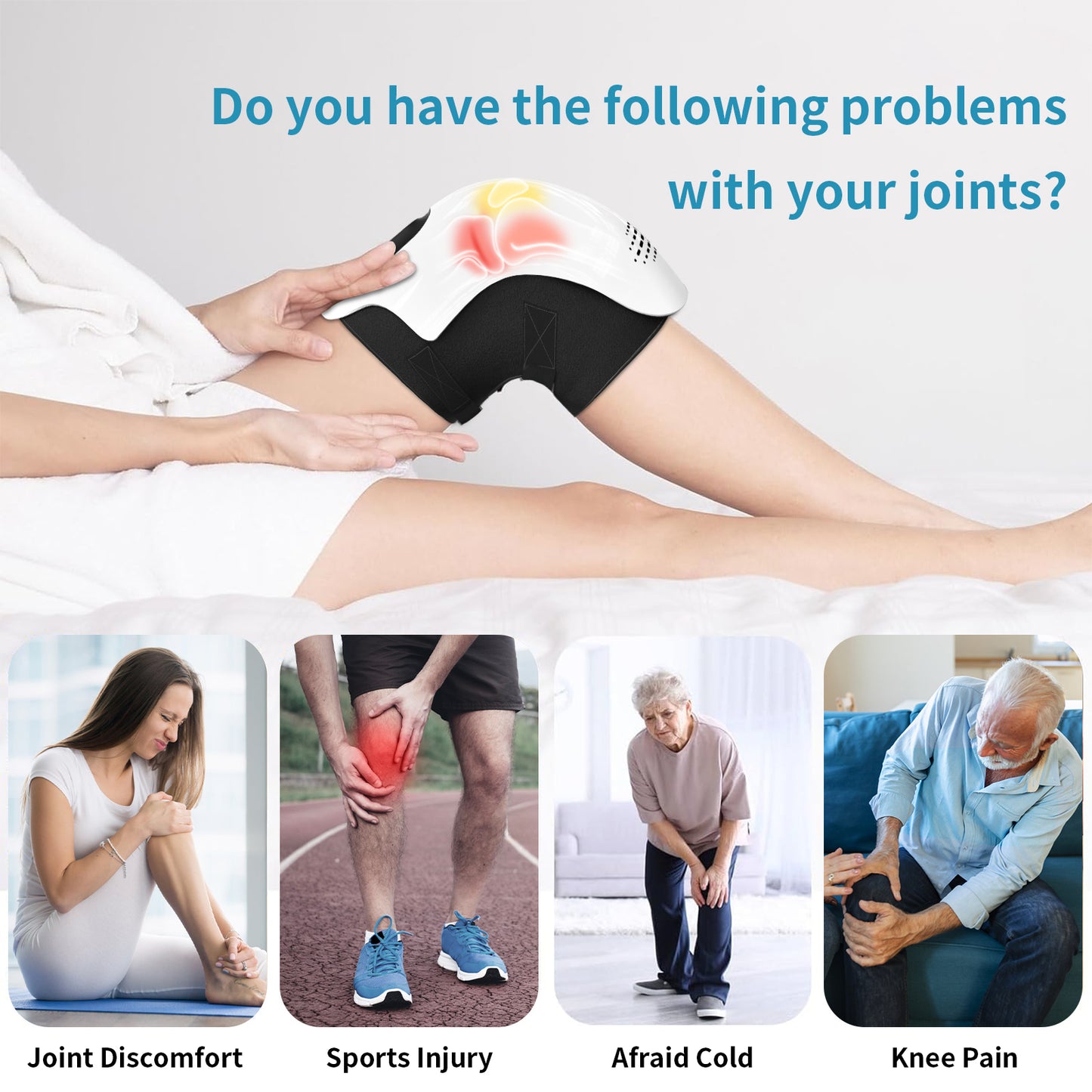 Electric Knee Massager with Heat & Infrared – Rechargeable Pain Relief Device