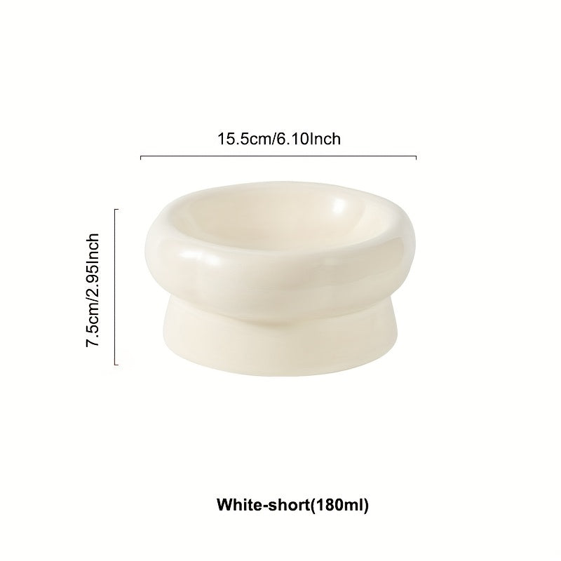 Elevated Ceramic Pet Bowls Set - Raised Dog & Cat Food & Water Bowls for Healthy Feeding