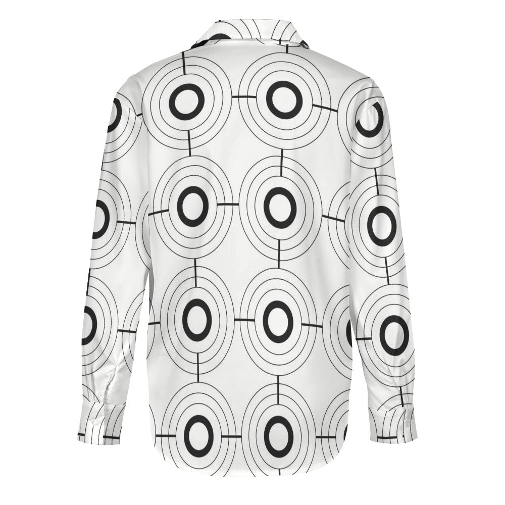 Women's Long Sleeve Button-Up Shirt — White