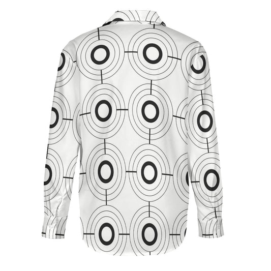 Women's Long Sleeve Button-Up Shirt — White