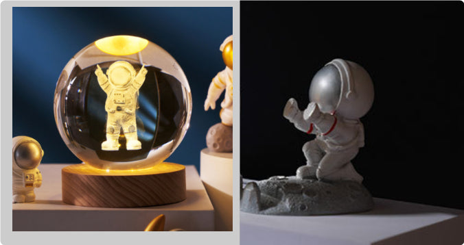 3D Crystal Ball Night Light | Solar System LED Lamp | Wooden Base | 19 Designs NZ